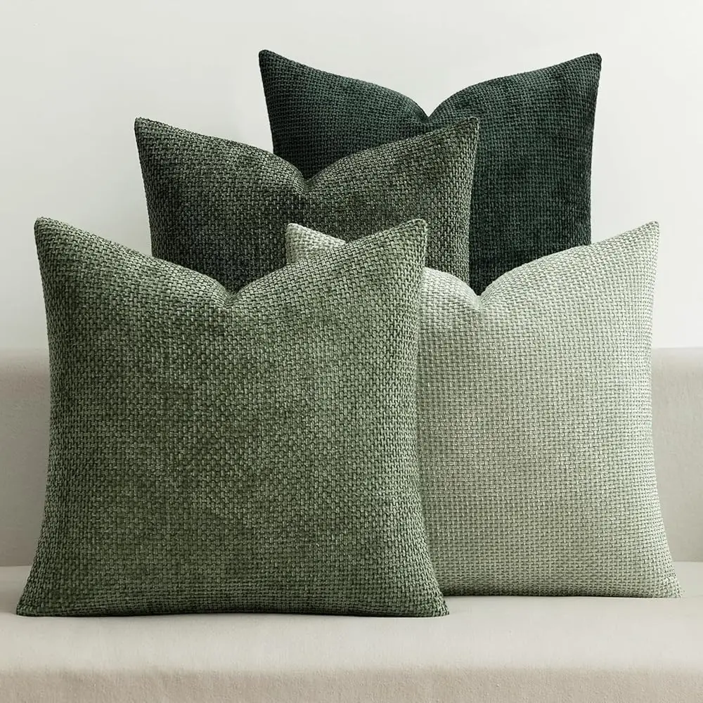 Pa Of 4 Couch Throw Pillow Covers 20X20 H Green Soft Decorative Chenille Pillow Covers Farmhouse Accent Cushion Covers For Boho
Pa Of 4 Couch Throw Pillow Covers 20X20 H Green Soft Decorative Chenille Pillow Covers Farmhouse Accent Cushion Covers For Boho