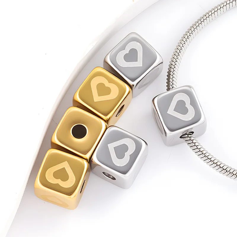6mm Rounded Square Through-hole Beads Stainless Steel Jewelry Loose Necklace Bracelet Diy Materials Heart-shaped
6mm Rounded Square Through-hole Beads Stainless Steel Jewelry Loose Necklace Bracelet Diy Materials Heart-shaped