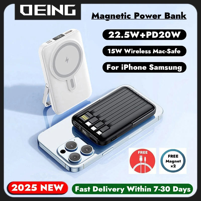 10000mAh Macsafe Powerbank 15W Magnetic Wireless Fast Charger For iPhone Xiaomi Mini Power Bank External Auxiliary Battery Pack
10000mAh Macsafe Powerbank 15W Magnetic Wireless Fast Charger For iPhone Xiaomi Mini Power Bank External Auxiliary Battery Pack