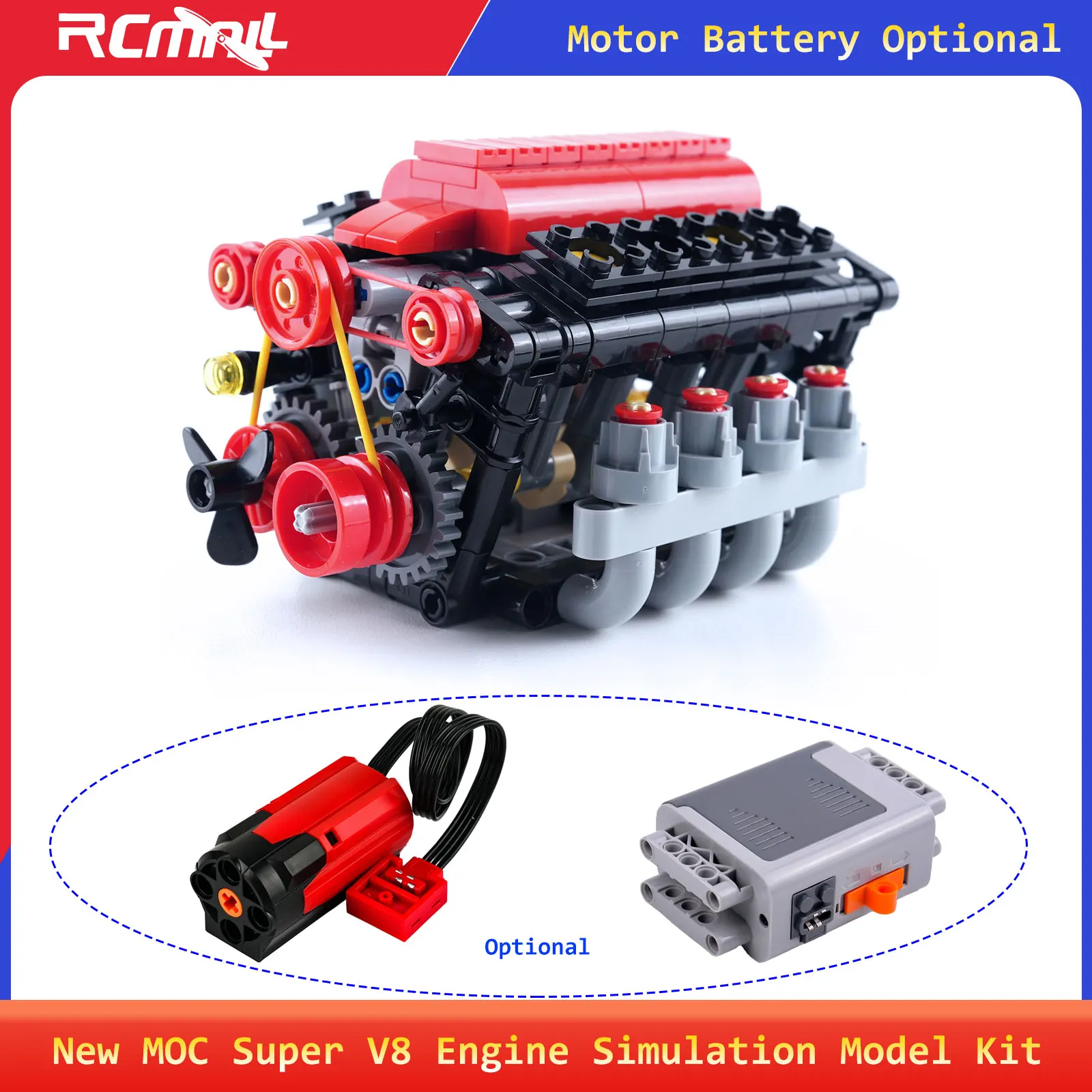 New MOC Super V8 Engine Simulation Model Kit Small Particle Assembly Building Block Technology Car Parts Power Motor Battery Box
New MOC Super V8 Engine Simulation Model Kit Small Particle Assembly Building Block Technology Car Parts Power Motor Battery Box