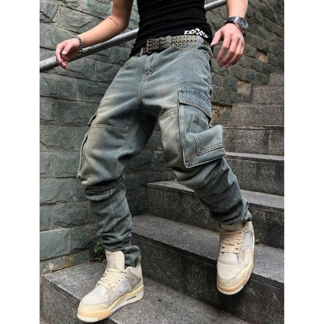 Plus Size 6XL Men Street Elastic Denim Jeans Solid Color Multi Pockets Cargo Pants Casual Slim Fit Daily Wear Joggers Trousers
Plus Size 6XL Men Street Elastic Denim Jeans Solid Color Multi Pockets Cargo Pants Casual Slim Fit Daily Wear Joggers Trousers