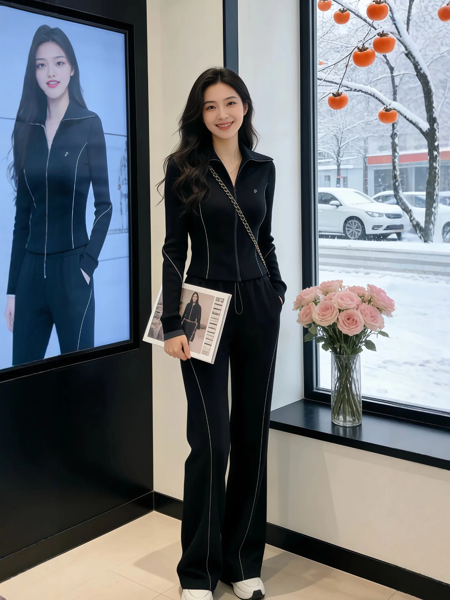 Spring Fashion plus Size Women's Jacket Top And Wide Leg Pants Sporty Casual Anti-Aging Set High Waist Zipper Closure Polyester
Spring Fashion plus Size Women's Jacket Top And Wide Leg Pants Sporty Casual Anti-Aging Set High Waist Zipper Closure Polyester