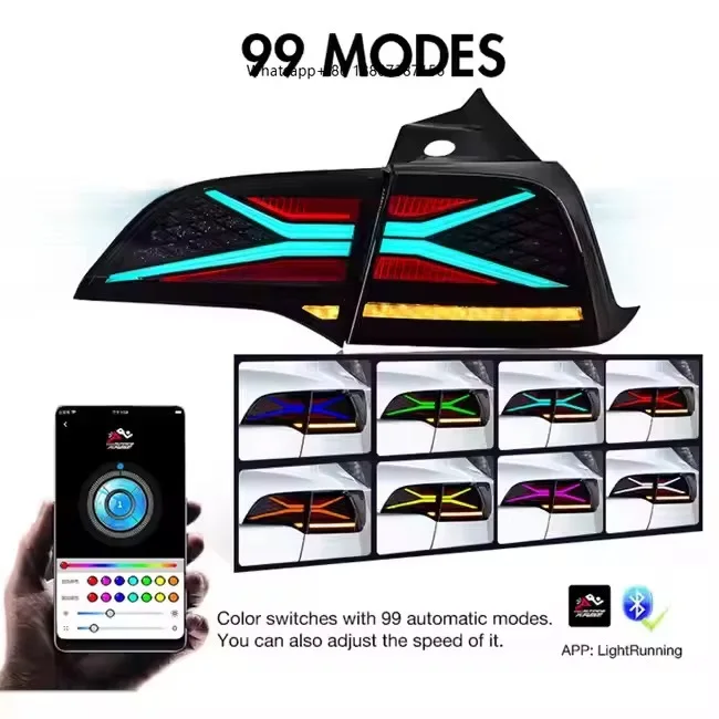 New DK Motion Upgrade LED Taillights forTesla Model 3 Model Y 2018-2023 Rear Lamps Assembly Modified Dynamic Streamer Light
New DK Motion Upgrade LED Taillights forTesla Model 3 Model Y 2018-2023 Rear Lamps Assembly Modified Dynamic Streamer Light