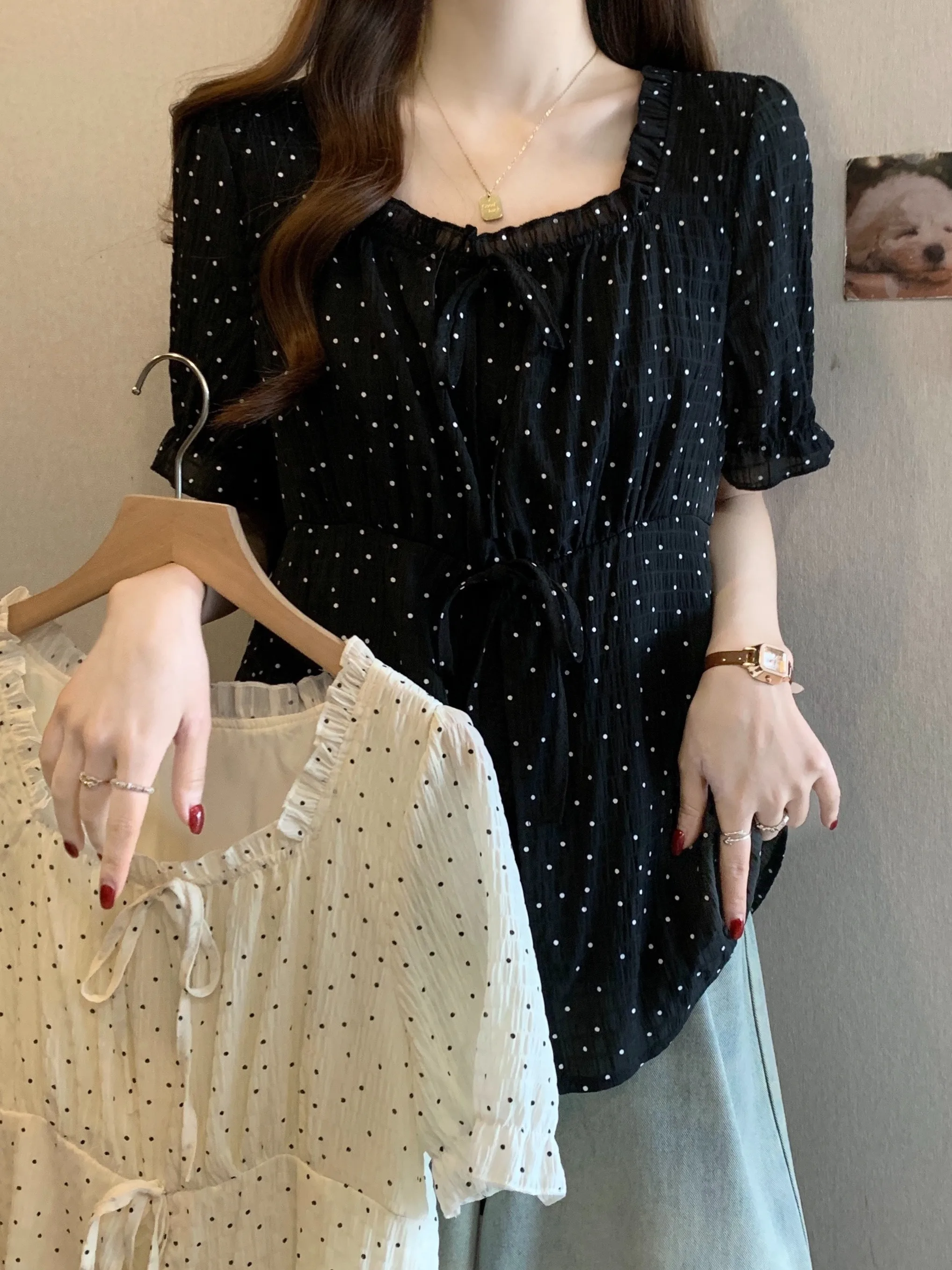 Sweet Style plus Size Patchwork Lace Polka Dot Short Sleeve Shirt Women Summer New Fashion Elegant Top Trendy Commute St...
Sweet Style plus Size Patchwork Lace Polka Dot Short Sleeve Shirt Women Summer New Fashion Elegant Top Trendy Commute St...