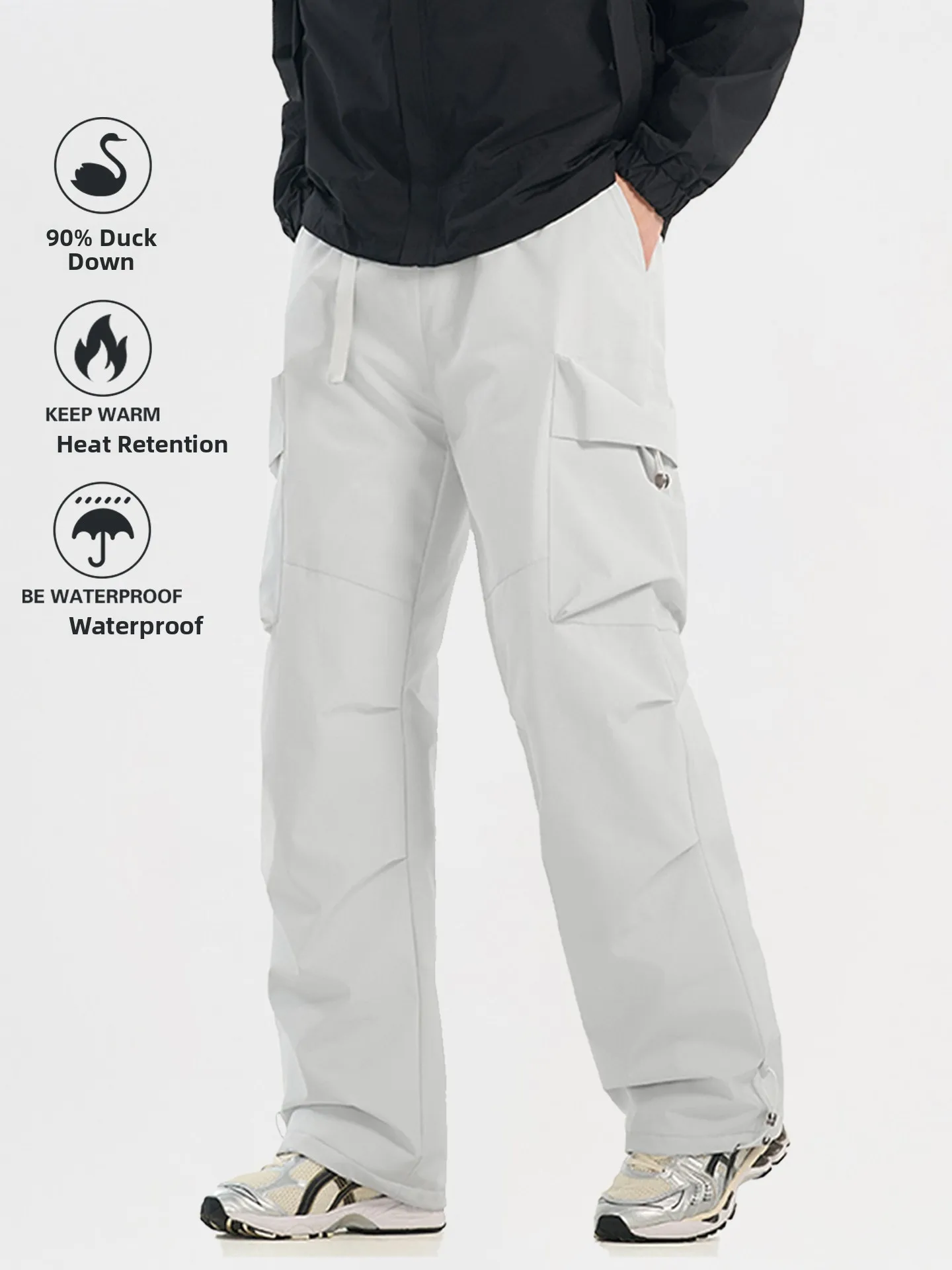 Зимние мужские пуховые брюки для активного отдыха, ветрозащитные, водонепроницаемые, с флисовой подкладкой, для катания на лыжах и активного отдыха в холодную погоду
Зимние мужские пуховые брюки для активного отдыха, ветрозащитные, водонепроницаемые, с флисовой подкладкой, для катания на лыжах и активного отдыха в холодную погоду