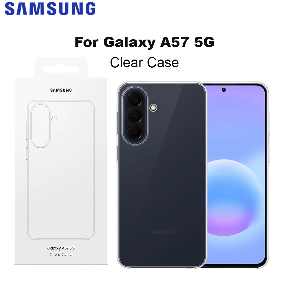 Original Samsung Galaxy A57 5G Clear Case Scratch-Resistant, Slim Design for Galaxy A57 5G Smartphone Cover EF-QA576
Original Samsung Galaxy A57 5G Clear Case Scratch-Resistant, Slim Design for Galaxy A57 5G Smartphone Cover EF-QA576