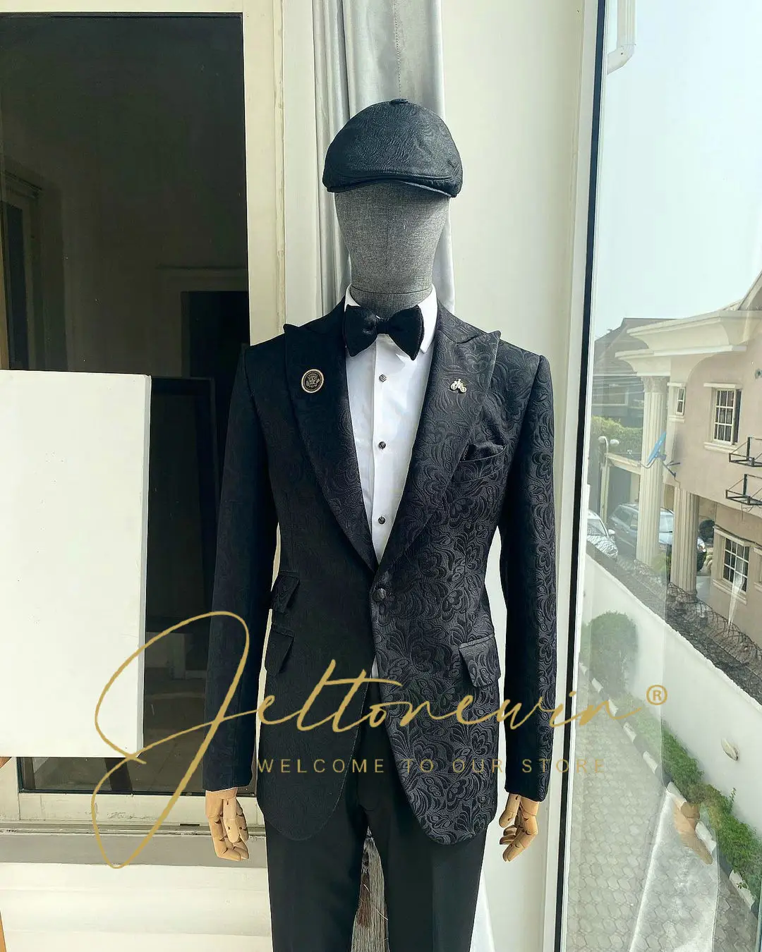 Blazer Sets Black Jacquard Men Suits Slim Fit 2 Piece Set Wedding Groom Tuxedos Male Blazer Costume Homme Wedding Man Suits 2022
Blazer Sets Black Jacquard Men Suits Slim Fit 2 Piece Set Wedding Groom Tuxedos Male Blazer Costume Homme Wedding Man Suits 2022