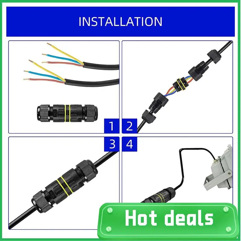 5Pc IP68 Waterproof 2 Way 3-Core Junction Box Electrical Cable Connector Spare Parts M20 Wire Range(5-12Mm),For Outdoor Repair
5Pc IP68 Waterproof 2 Way 3-Core Junction Box Electrical Cable Connector Spare Parts M20 Wire Range(5-12Mm),For Outdoor Repair