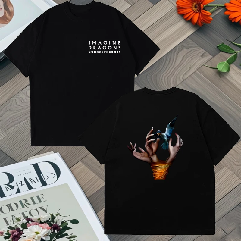 Hot Fashion Imagine Dragons Band Double Sided print short sleeve t-shirt Men Women 100% Cotton Top Summer Unisex Loose Tee shirt
Hot Fashion Imagine Dragons Band Double Sided print short sleeve t-shirt Men Women 100% Cotton Top Summer Unisex Loose Tee shirt