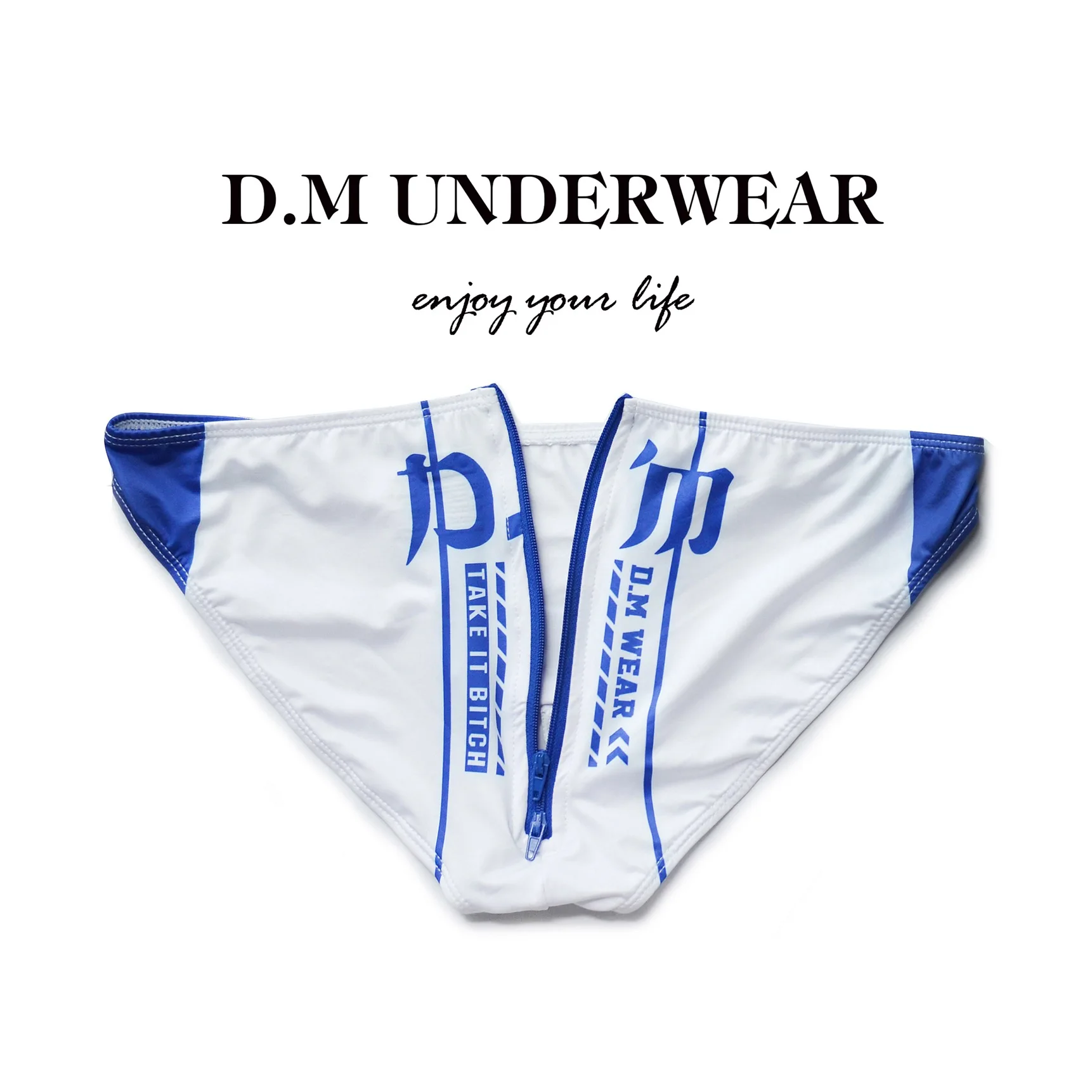Men's D. M men's Briefs low waist printed letters hip zipper polyester milk silk elastic men's underwear fashion A
Men's D. M men's Briefs low waist printed letters hip zipper polyester milk silk elastic men's underwear fashion A