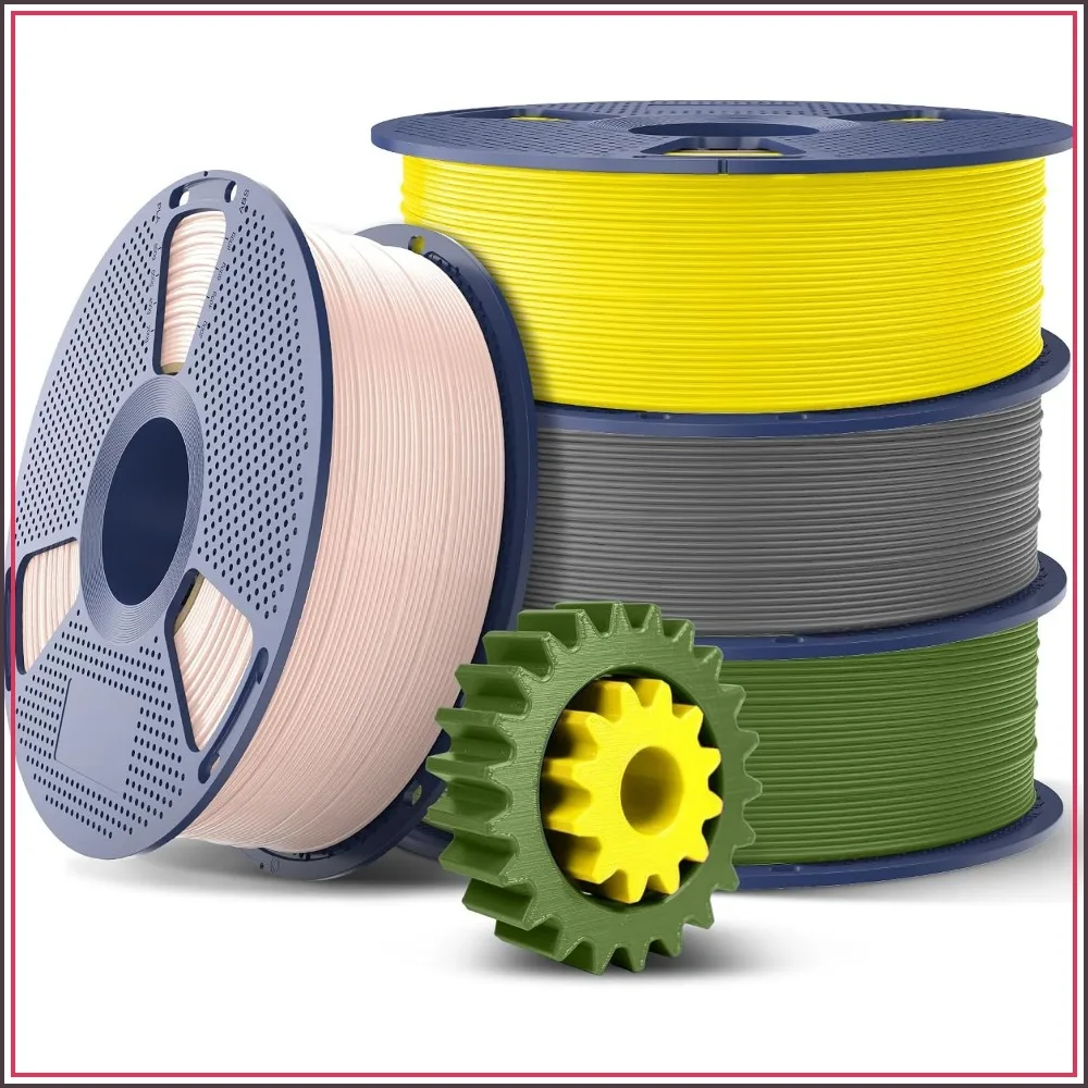 High Speed ABS Filament 1.75mm, 350mm/s Rapid Printing, Heat Resistant, Tough, 4KG (Grey+Beige+Yellow+Olive Green)
High Speed ABS Filament 1.75mm, 350mm/s Rapid Printing, Heat Resistant, Tough, 4KG (Grey+Beige+Yellow+Olive Green)