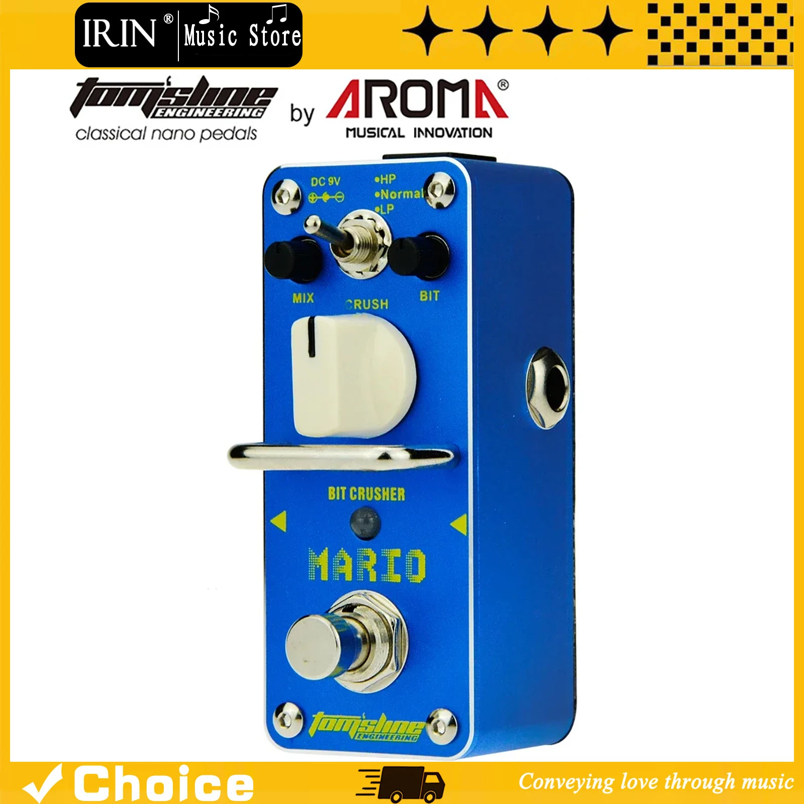 Aroma Bit Crusher Guitar Effect Pedal Mini Electric Guitar Single Effect Pedal True Bypass Guitar Parts & Accessories
Aroma Bit Crusher Guitar Effect Pedal Mini Electric Guitar Single Effect Pedal True Bypass Guitar Parts & Accessories