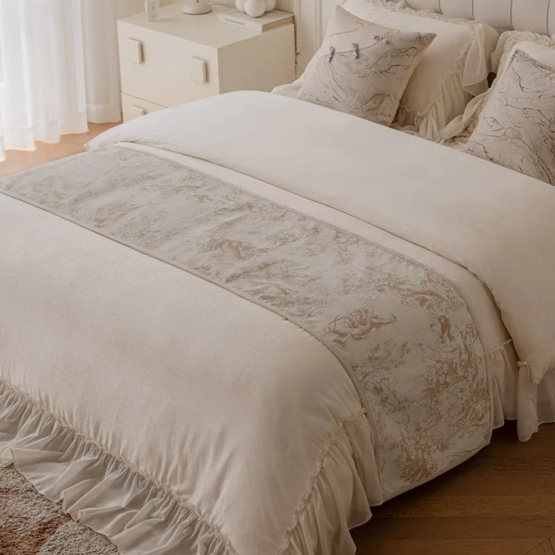 Aesthetic Cream Beige Bed Runner Retro Jacquard Textured Bedspread Elegant Bed End Scarf Soft Cozy Boho Room Decor Bedding
Aesthetic Cream Beige Bed Runner Retro Jacquard Textured Bedspread Elegant Bed End Scarf Soft Cozy Boho Room Decor Bedding
