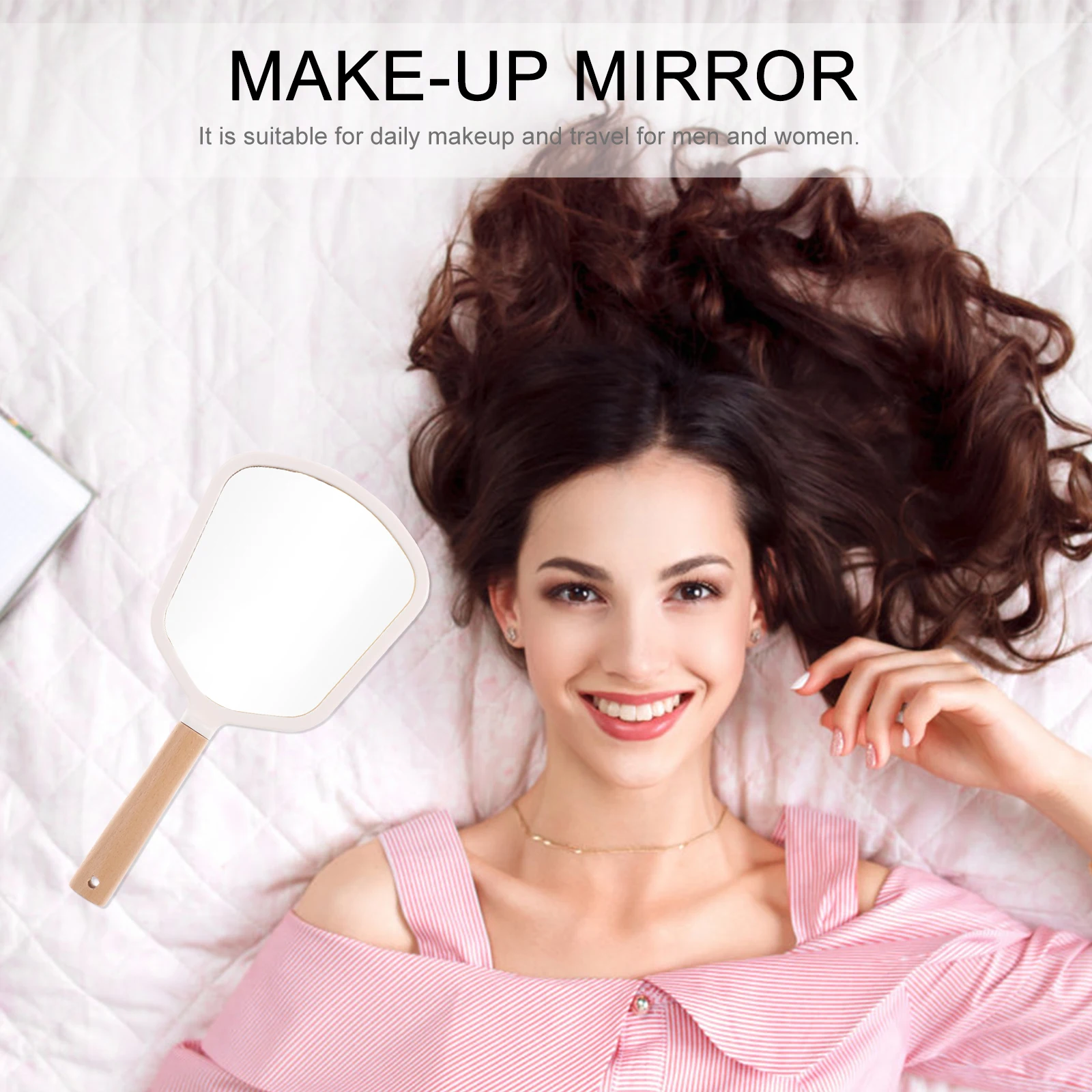 1 pc Solid Wood Makeup Elliptical Portable Handheld Mirror Hd Glass Travel Mirror For Women Men Daily 
1 pc Solid Wood Makeup Elliptical Portable Handheld Mirror Hd Glass Travel Mirror For Women Men Daily