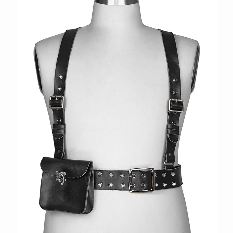 Steampunk Gothic PU Leather Harness Belt Adjustable Shoulder Waist Fanny Pack Medieval Vintage Suspender Purse Pouch Bag Cosplay
Steampunk Gothic PU Leather Harness Belt Adjustable Shoulder Waist Fanny Pack Medieval Vintage Suspender Purse Pouch Bag Cosplay