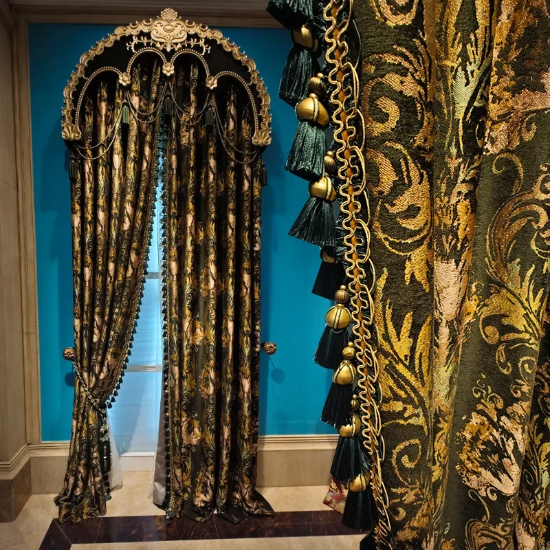 New Luxury European Curtains for Living Dining Room Bedroom Gold Luxury Jacquard Atmosphere Shading Fabric Curtains
New Luxury European Curtains for Living Dining Room Bedroom Gold Luxury Jacquard Atmosphere Shading Fabric Curtains