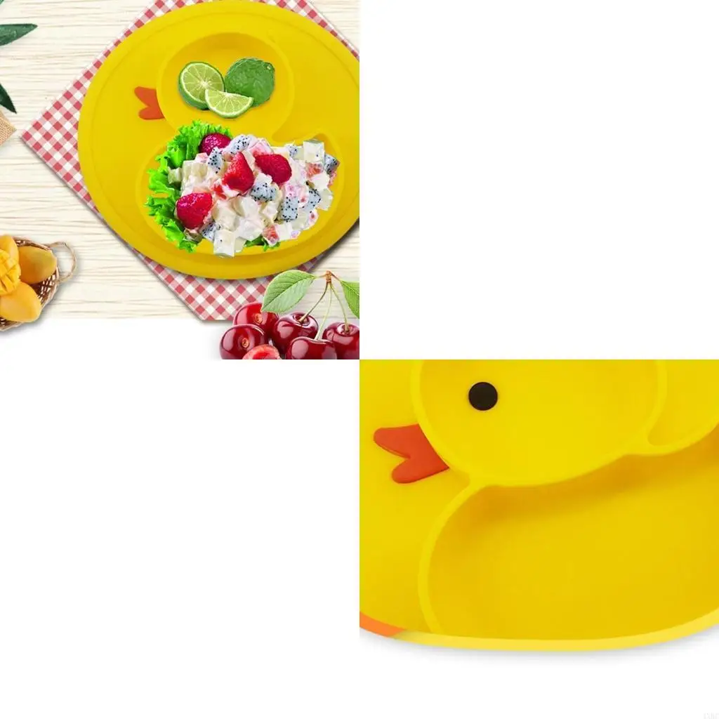 Baby Divided Plate Self-Feeding Practice Cartoon Duck Bowl Kids Silicone Utensil 4XBC
Baby Divided Plate Self-Feeding Practice Cartoon Duck Bowl Kids Silicone Utensil 4XBC