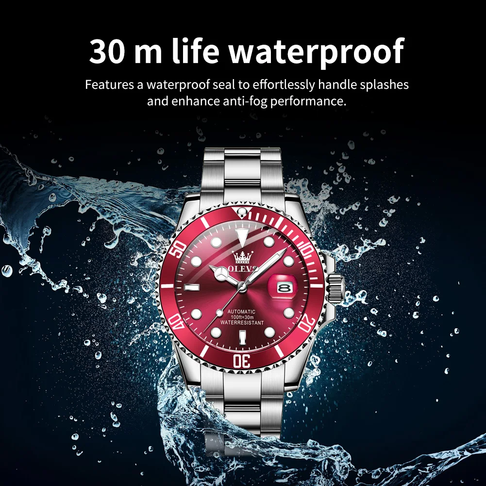 OLEVS 6650 Brand original authentic steel belt rotatable dial enlarged calendar men's mechanical watch watch
OLEVS 6650 Brand original authentic steel belt rotatable dial enlarged calendar men's mechanical watch watch