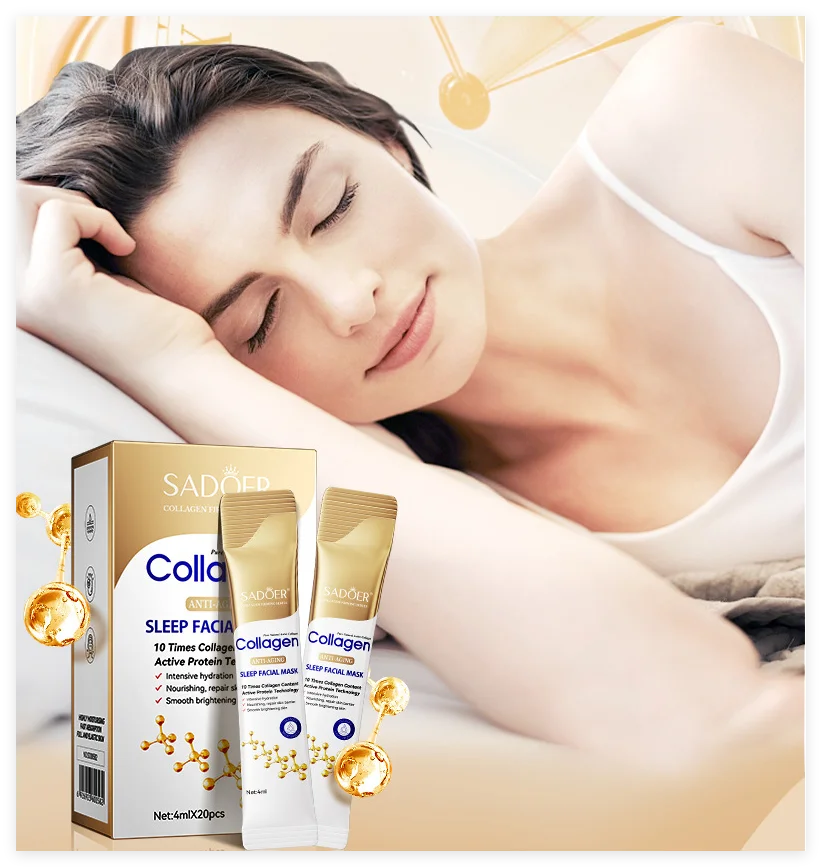 Collagen Sleeping Facial Masks Face skincare Moisturizing Brightening Firming Hydrating Face Mask Facial Skin Care 3/10/20pcs
Collagen Sleeping Facial Masks Face skincare Moisturizing Brightening Firming Hydrating Face Mask Facial Skin Care 3/10/20pcs
