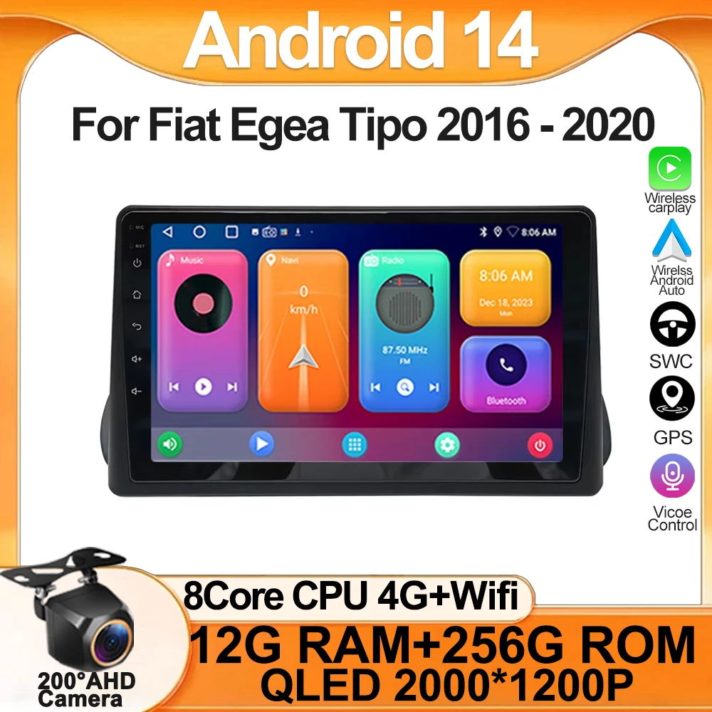 Android 14 For Fiat Egea Tipo 2016 - 2020 Car Stereo Wireless Carplay HDR QLED IPS Screen Car Radio Multimedia Player No 2Din
Android 14 For Fiat Egea Tipo 2016 - 2020 Car Stereo Wireless Carplay HDR QLED IPS Screen Car Radio Multimedia Player No 2Din