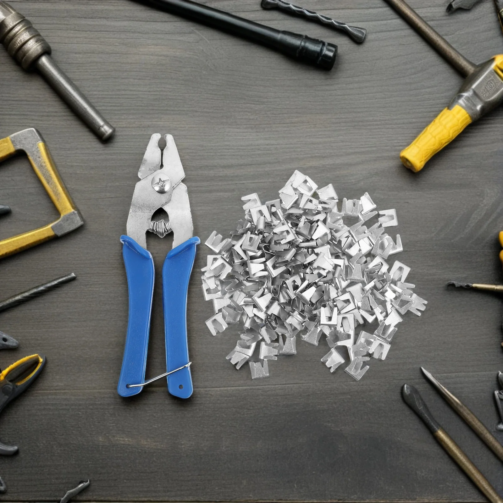 Snap Clips Cage J Clips and Pliers Set for Wire Mesh Fence Repair Dog Cat Bird Cage Fasteners Metal Clamp Tools
Snap Clips Cage J Clips and Pliers Set for Wire Mesh Fence Repair Dog Cat Bird Cage Fasteners Metal Clamp Tools