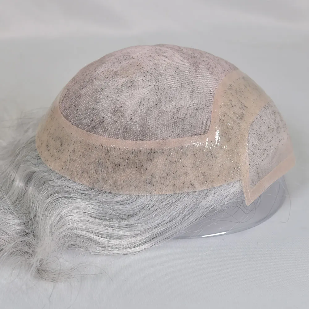 Men Toupee Hairpiece Soft Thin Skin 1B Human Hair Mix Grey Synthetic Swiss Lace Mono with PU for Men 10x8inch Toupee for Men
Men Toupee Hairpiece Soft Thin Skin 1B Human Hair Mix Grey Synthetic Swiss Lace Mono with PU for Men 10x8inch Toupee for Men