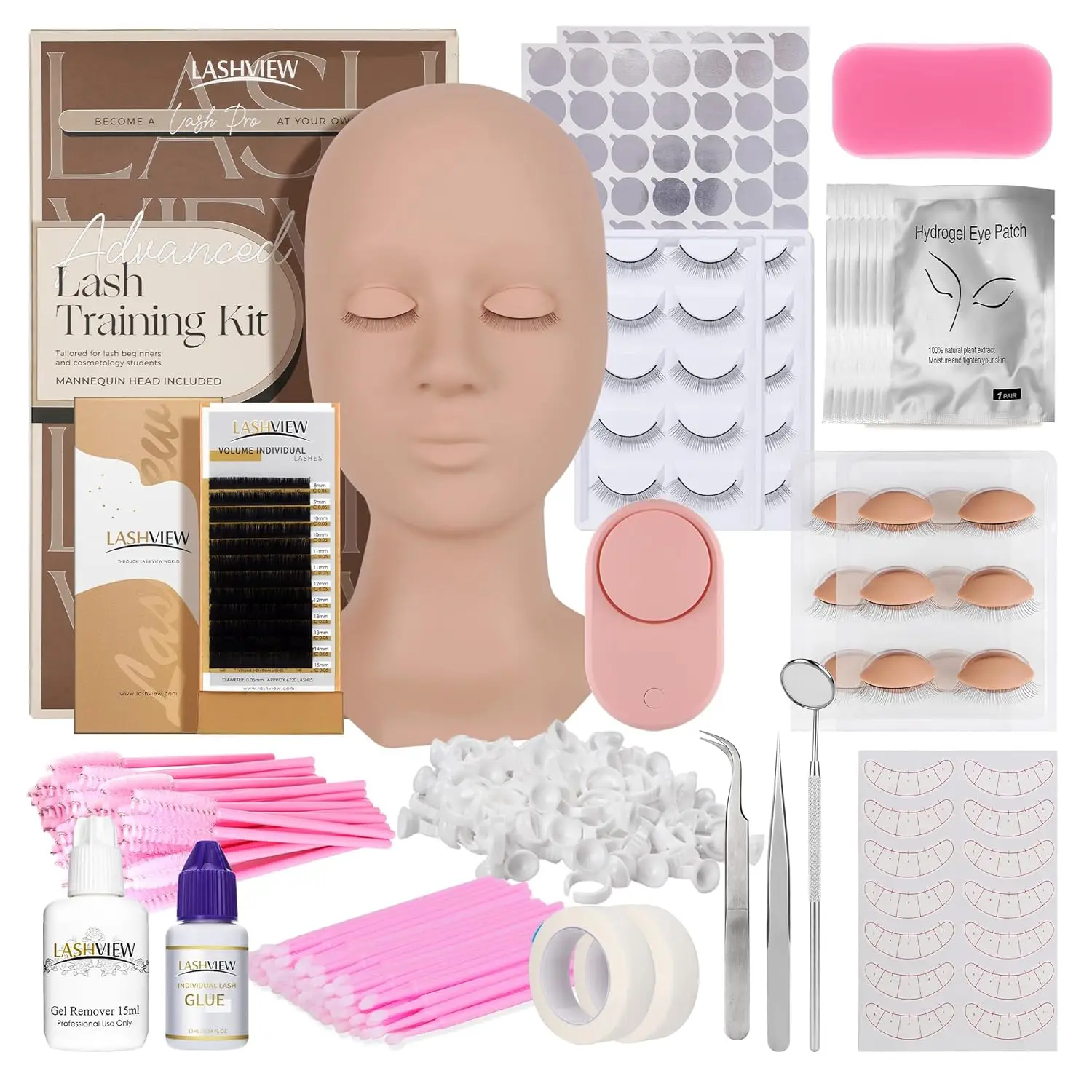 338 шт. набор для наращивания ресниц для начинающих с головкой манекена, силиконовыми веками и мини-вентилятором натурального цвета кожи
338 шт. набор для наращивания ресниц для начинающих с головкой манекена, силиконовыми веками и мини-вентилятором натурального цвета кожи