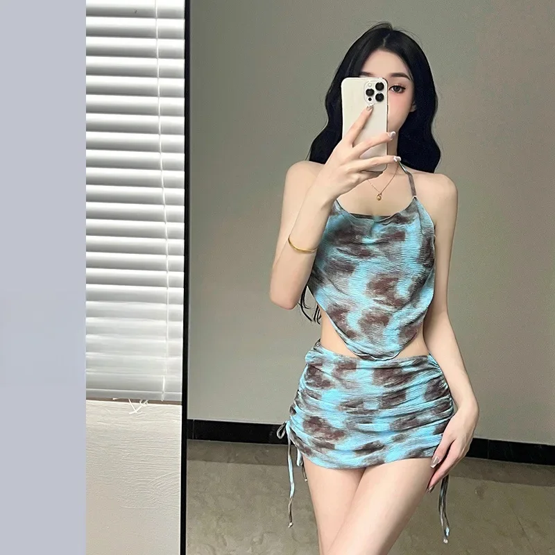 Bikini Swimsuit Sexy Split Body Small Chest Gathered To Cover The Belly Vacation Hot Spring Swimsuit Three Piece Set
Bikini Swimsuit Sexy Split Body Small Chest Gathered To Cover The Belly Vacation Hot Spring Swimsuit Three Piece Set