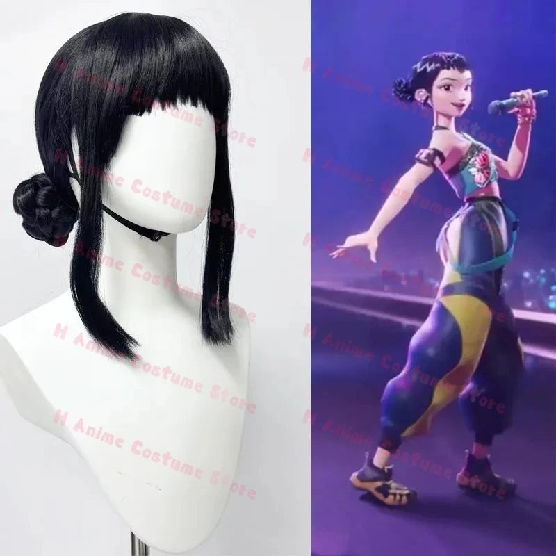 In Stock Huntrix Zoey K-Pop Demon Hunters Cosplay Wig 33cm Black Hair Bundles High Temperature Silk Wig+wig Cap 
In Stock Huntrix Zoey K-Pop Demon Hunters Cosplay Wig 33cm Black Hair Bundles High Temperature Silk Wig+wig Cap