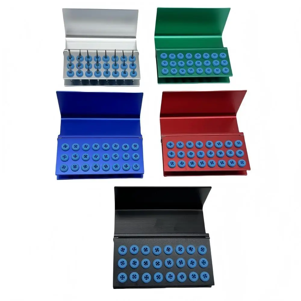 24 Holes Dental Burs Holder Aluminium Alloy135℃ Autoclavable Disinfection Box for High Low Speed Burs Lab Dentistry Tool
24 Holes Dental Burs Holder Aluminium Alloy135℃ Autoclavable Disinfection Box for High Low Speed Burs Lab Dentistry Tool