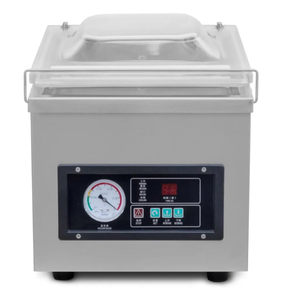 260 A3 Stainless Steel Desktop Vacuum Sealer With 260mm Seal bar Suitable for Restaurant and Home Use Packing Machine
260 A3 Stainless Steel Desktop Vacuum Sealer With 260mm Seal bar Suitable for Restaurant and Home Use Packing Machine