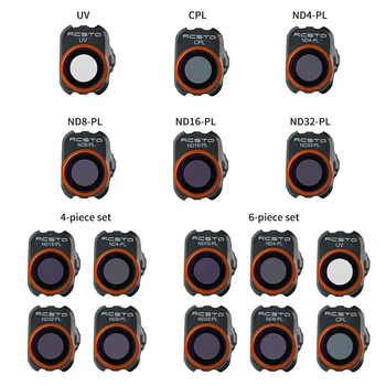 1/4/6pcs Lens Filters Glass Action Drone Accessories for DJI Mavic Mini 1 2 SE UV/CPL/ND/PL Drone Optical Glass