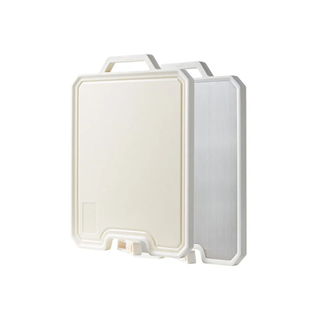 Non Stick Double-sided Cutting Board with Grinding Area Rotatable Design Chopping Board Stainless Steel Rectangular
Non Stick Double-sided Cutting Board with Grinding Area Rotatable Design Chopping Board Stainless Steel Rectangular