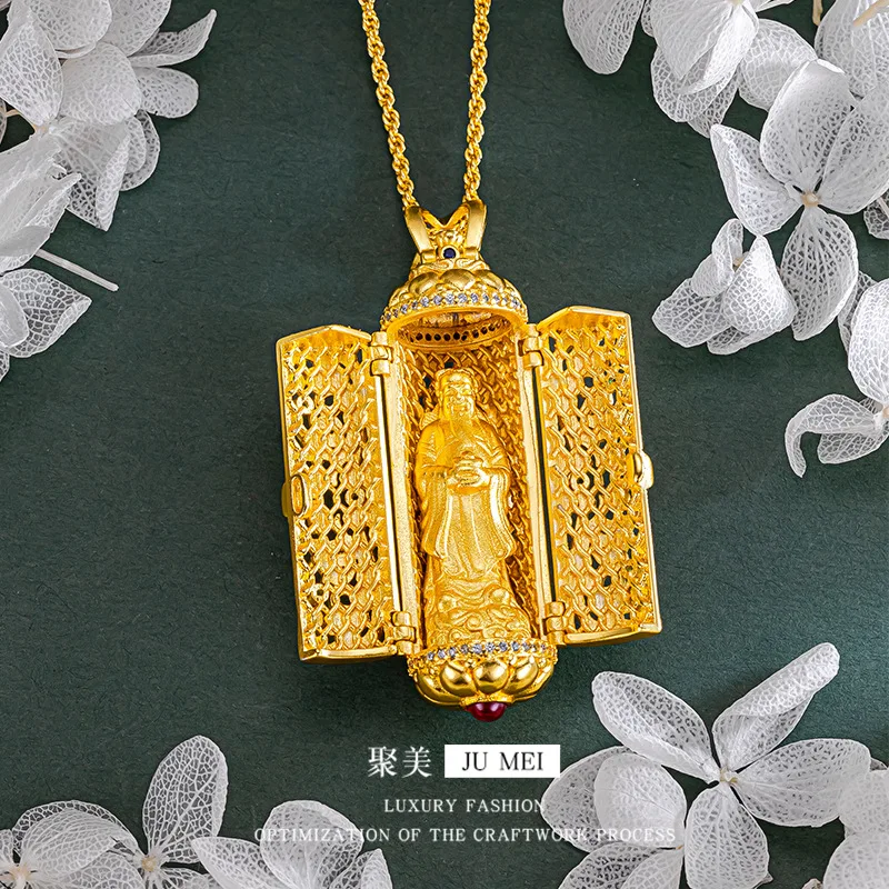 Can open the God of Wealth Pendant for Women 24K Gold, AU999 "Diamond Reflection of Wealth" is flexible and clever
Can open the God of Wealth Pendant for Women 24K Gold, AU999 "Diamond Reflection of Wealth" is flexible and clever