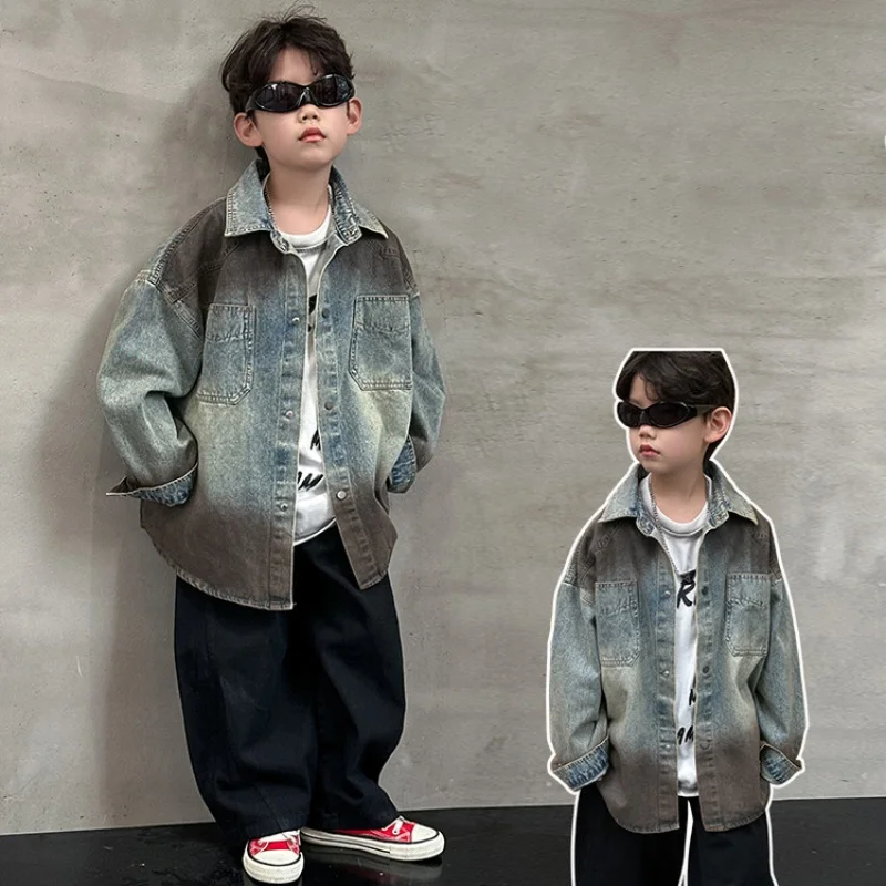 Baby Boy Long Sleeves Shirt Age 2-11Y Child Autumn Classical Denim Jacket Boy Shirt Outdoor Wear Tween Boy Casual Fashion Coat
Baby Boy Long Sleeves Shirt Age 2-11Y Child Autumn Classical Denim Jacket Boy Shirt Outdoor Wear Tween Boy Casual Fashion Coat