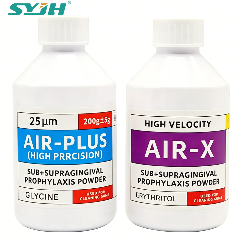 SYJH 25um 65um Sandblasting Prophylaxis Powder Sodium-Bicarbonate Erythritol Glycine Sub+Supragingival Oral Care Tooth Whitening
SYJH 25um 65um Sandblasting Prophylaxis Powder Sodium-Bicarbonate Erythritol Glycine Sub+Supragingival Oral Care Tooth Whitening