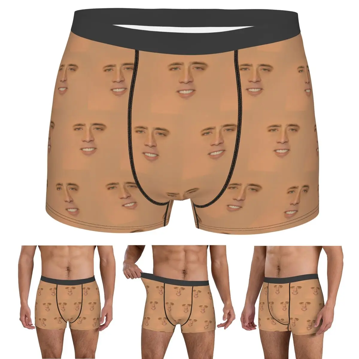 Boxer Underpants Shorts Nicolas Cage Giant Face Panties Men Comfortable Underwear for Homme Man Boyfriend Gifts
Boxer Underpants Shorts Nicolas Cage Giant Face Panties Men Comfortable Underwear for Homme Man Boyfriend Gifts