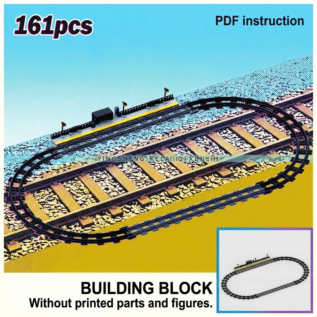 MOC Railway Train Track Loop Expansion Pack Building Blocks Classic Station Platform Adult Brick Set Diorama Accessory
MOC Railway Train Track Loop Expansion Pack Building Blocks Classic Station Platform Adult Brick Set Diorama Accessory