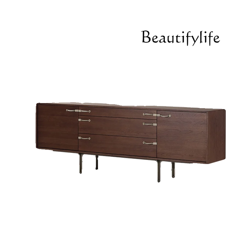 Retro simple side cabinet Modern light luxury three-pump double-door TV cabinet Solid wood custom home locker
Retro simple side cabinet Modern light luxury three-pump double-door TV cabinet Solid wood custom home locker