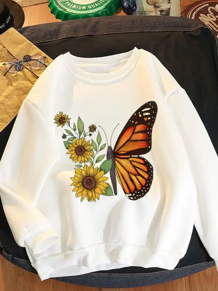Flower Butterfly Style Cute 90s Women Fleece Clothing Print Long Sleeve Clothes Female Fashion Pullovers Graphic Sweatshirts
Flower Butterfly Style Cute 90s Women Fleece Clothing Print Long Sleeve Clothes Female Fashion Pullovers Graphic Sweatshirts