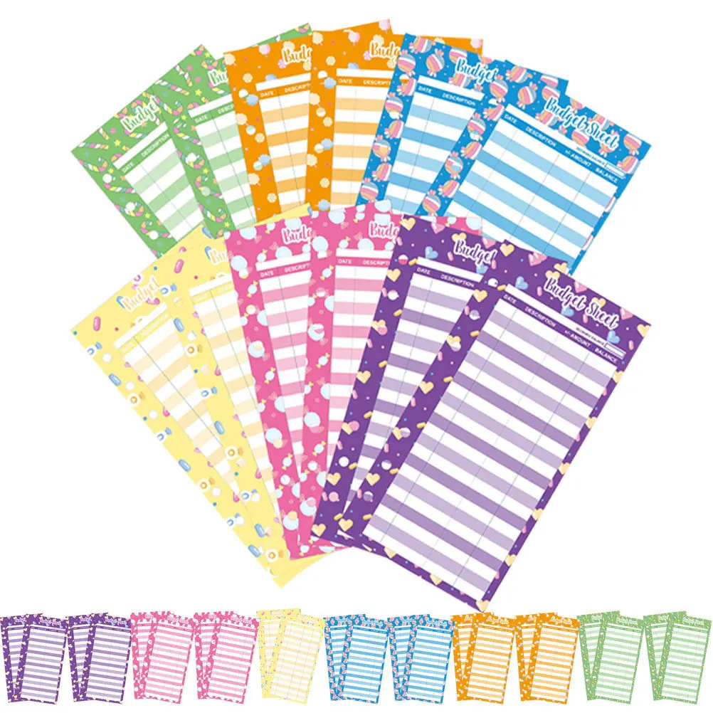 50 Sheets Candy Print Budget Sheets Portable Pocket Cash Expense Tracker Budget Binder Inserts Daily Financial Planner
50 Sheets Candy Print Budget Sheets Portable Pocket Cash Expense Tracker Budget Binder Inserts Daily Financial Planner