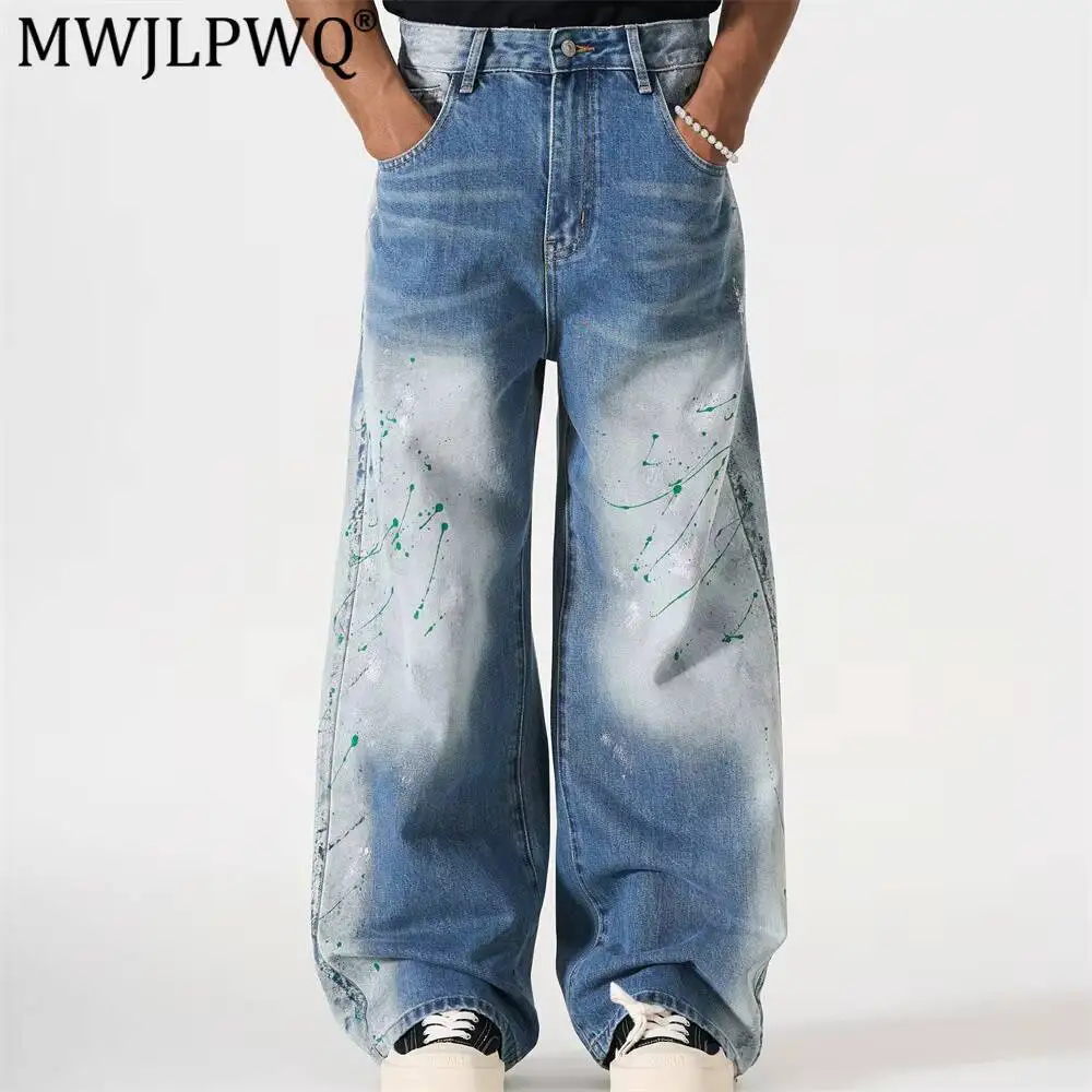 MWJLPWQ Punk Gradient Tie-Dye Jeans For Men Street Style Paint Splatter Distressed Dirty Wide-Leg Straight-Cut Niche Pants 17284
MWJLPWQ Punk Gradient Tie-Dye Jeans For Men Street Style Paint Splatter Distressed Dirty Wide-Leg Straight-Cut Niche Pants 17284