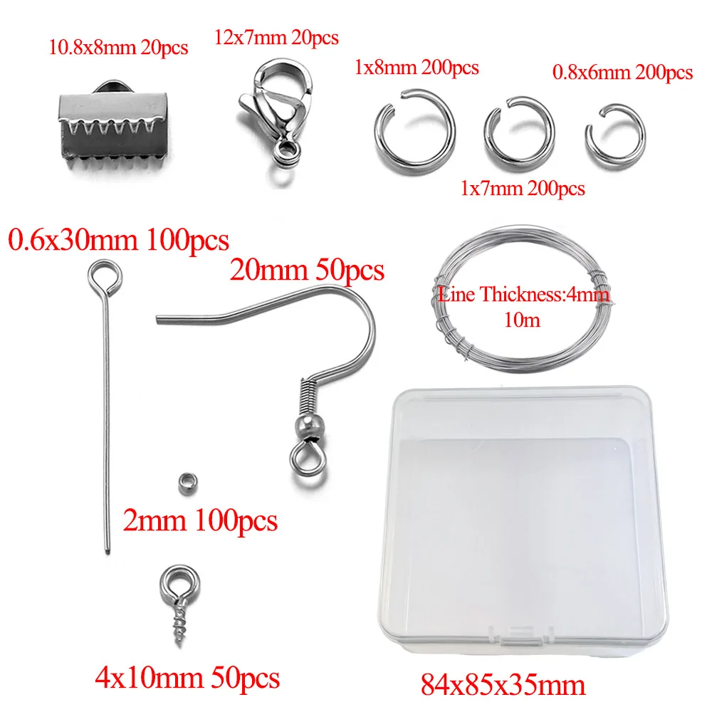 1 set Accessories Jewelry Findings Stainless Steel Wire Open Jump Rings Earrings Hook for DIY Necklaces Bracelets Jewelry Making
1 set Accessories Jewelry Findings Stainless Steel Wire Open Jump Rings Earrings Hook for DIY Necklaces Bracelets Jewelry Making