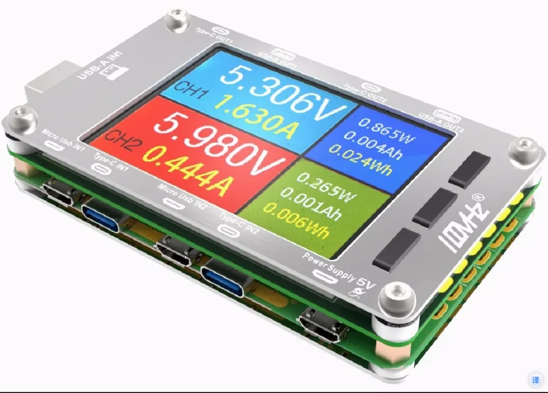 USB Dual Channel Power Monitor PD QC3.0 QC2.0 Tester Meter Voltage Current Capacity
USB Dual Channel Power Monitor PD QC3.0 QC2.0 Tester Meter Voltage Current Capacity