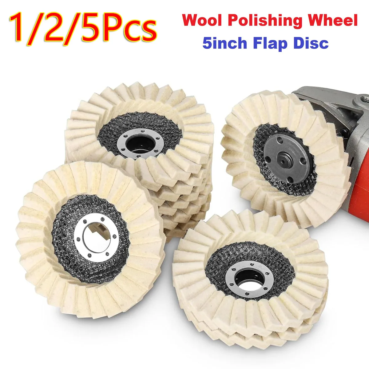 1/2/4/5pcs Wool Felt Flap Discs Polishing Wheel 125mm 5inch Wool Felt Grinding Disc Angle Grinder Buffing Wheel Polishing Discs
1/2/4/5pcs Wool Felt Flap Discs Polishing Wheel 125mm 5inch Wool Felt Grinding Disc Angle Grinder Buffing Wheel Polishing Discs