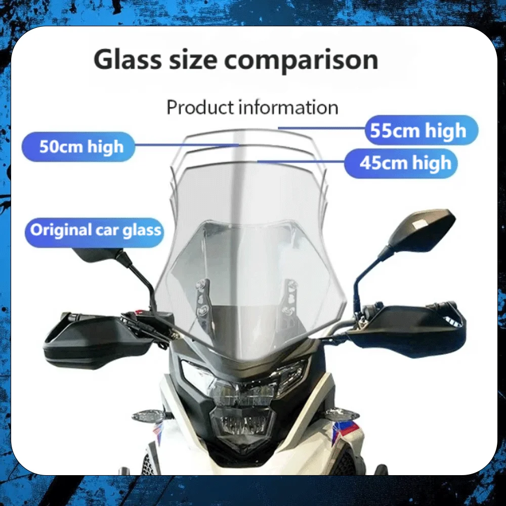 Modified Heightened Transparent Imported Front Windshield for Kove 500X / 400X / 525X
Modified Heightened Transparent Imported Front Windshield for Kove 500X / 400X / 525X