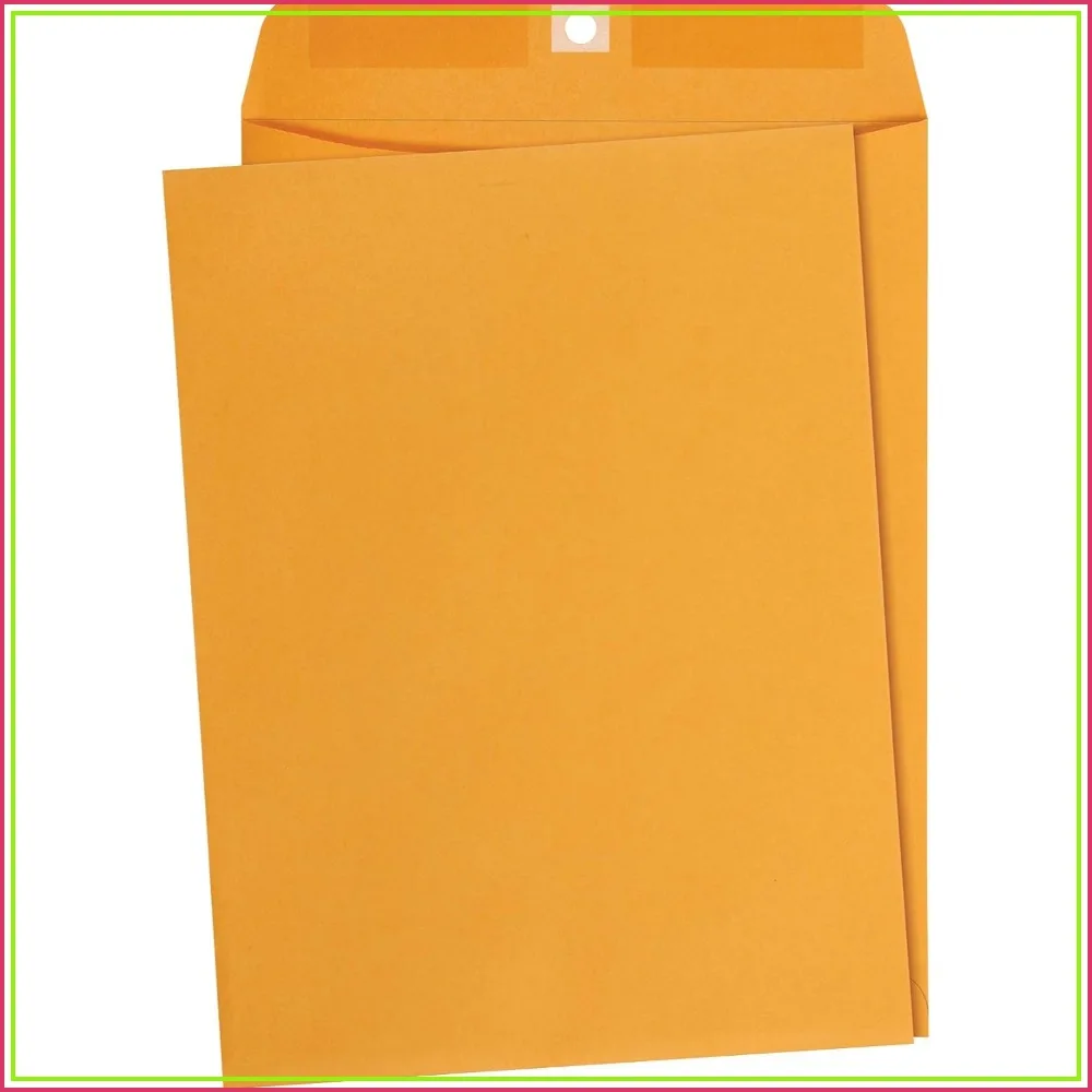 9" x 12" Clasp Kraft Envelopes, 100-Pack for Documents & Mailing
9" x 12" Clasp Kraft Envelopes, 100-Pack for Documents & Mailing