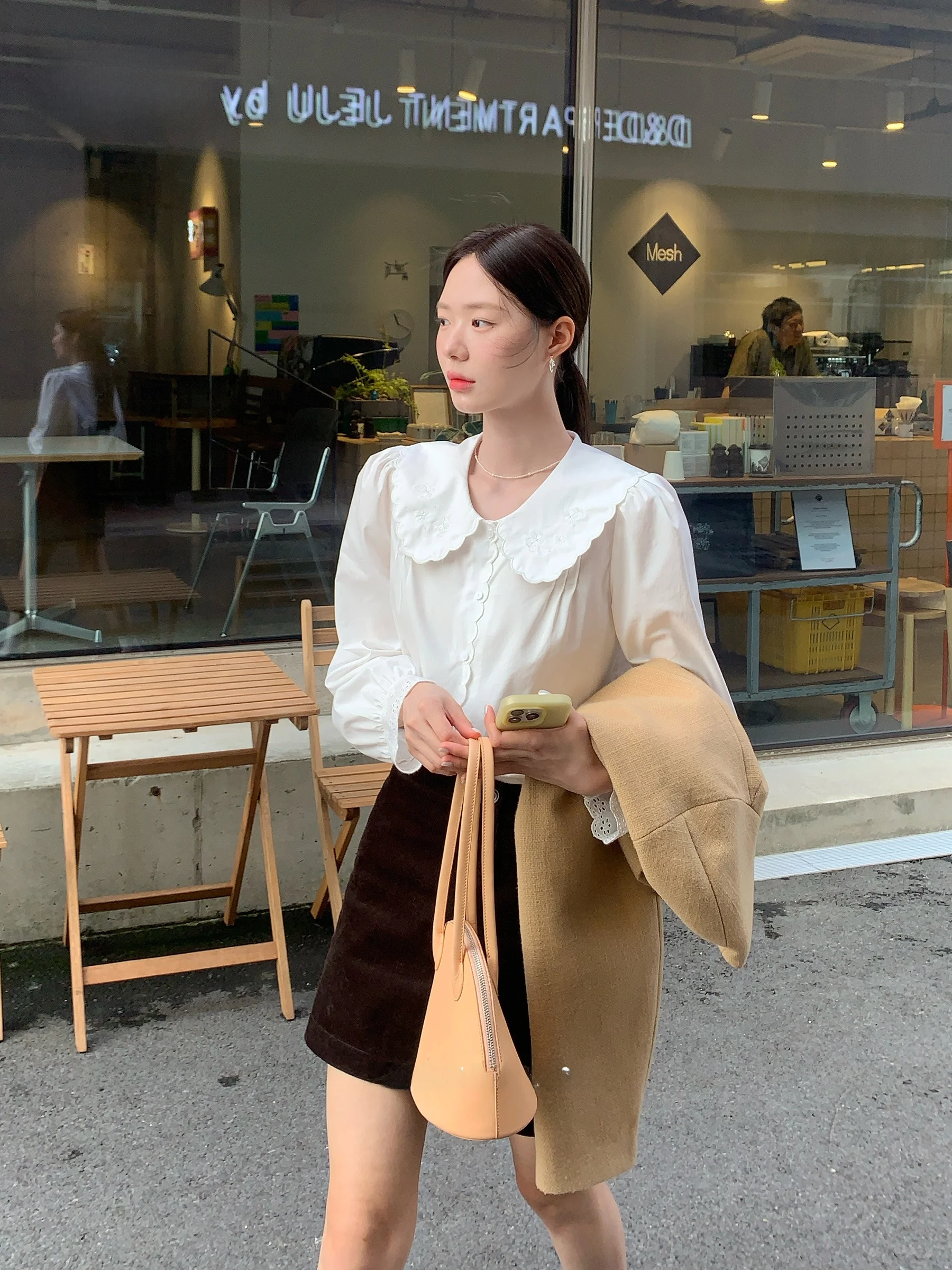 Retro Sle Embroidered Collar Silk Doll irt Slim Fit Long Sve Women's Cardigan Regular Thin Age Defng Cotton Blend
Retro Sle Embroidered Collar Silk Doll irt Slim Fit Long Sve Women's Cardigan Regular Thin Age Defng Cotton Blend