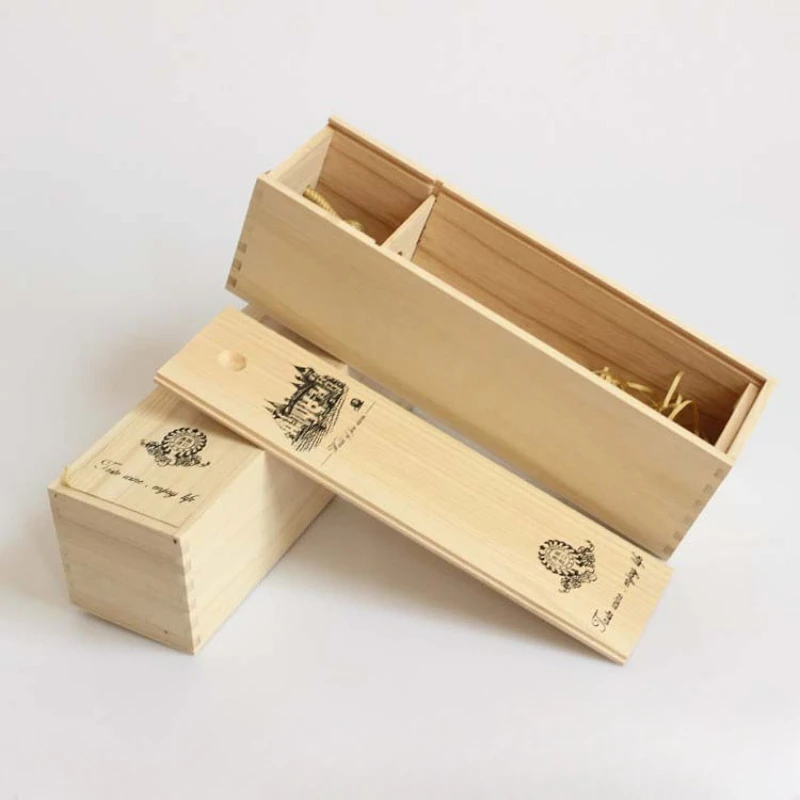 Single Bottle Wooden Wine Box with Lid Decorative Wood Grain Reusable Wine Storage Box Single Wine Bottle Box Holder
Single Bottle Wooden Wine Box with Lid Decorative Wood Grain Reusable Wine Storage Box Single Wine Bottle Box Holder