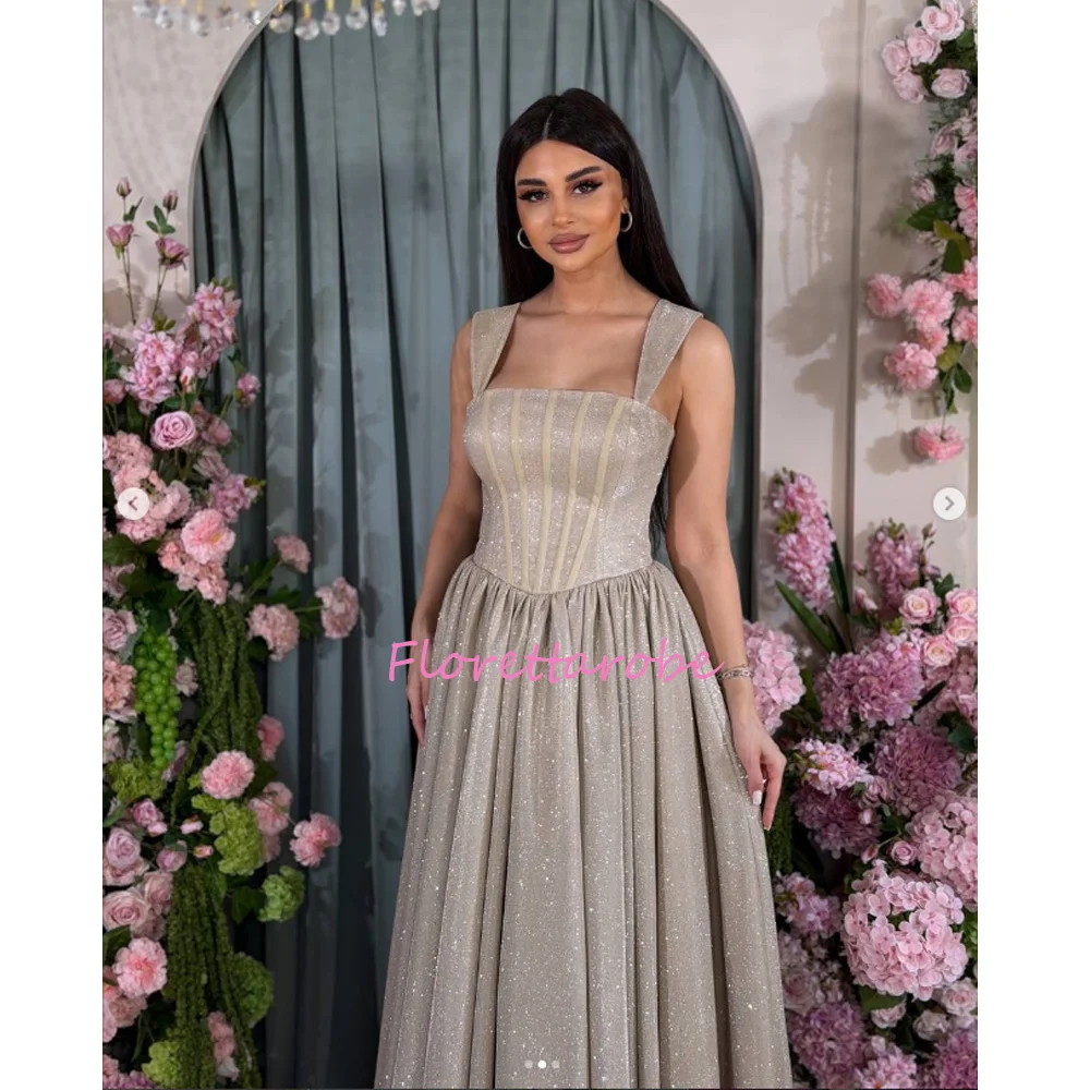 Sparkly A-Line Prom Dresses Gray Square Collar Sleeveless Tea Length Draped Party Dress vestidos Evening Gowns Customized
Sparkly A-Line Prom Dresses Gray Square Collar Sleeveless Tea Length Draped Party Dress vestidos Evening Gowns Customized